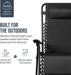 Best Choice Products Set of 2 Extra Wide Adjustable Steel Mesh Zero Gravity - Image 6