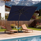 10' X 10' Patio Umbrella Cantilever Outdoor Rectangle Umbrella - Image 4
