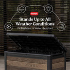 Keter Walnut 100 Gallon Resin Deck Box-Organization and Storage - Image 3