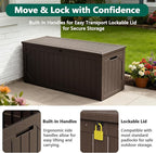 Outdoor Storage Box, 98 Gallon Deck Box, Outdoor Storage Bench, Waterproof - Image 3