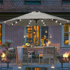 9 ft Solar Umbrella, 32 LED Lighted Patio Umbrella, Table Market Umbrella - Image 7