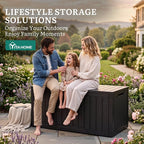 YITAHOME 100 Gallon Large Outdoor Deck Box | Waterproof Resin Storage Box - Image 6