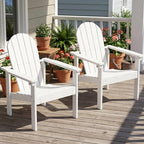SERWALL HDPE Stackable Adirondack Chair, Space-Saving - Image 2