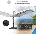 PURPLE LEAF Umbrella with Base and Cover 9' x 11.5' All Shade White | More - Image 5