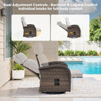 Dual-Adjust Swivel Outdoor Recliner Chair Set of 3 - Image 4