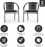 Flash Furniture Modern Rattan Indoor/Outdoor Restaurant Dining Chairs, - Image 6