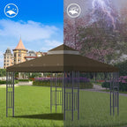 Sumfaller 10x10 FT Gazebo Replacement Canopy Top Cover | Double Tiered Canopy - Image 2