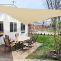 WINDSCREEN4LESS 22' x 22' x 22' Sun Shade Sail UV Block Fabric Canopy in Sand by Windscreen4less