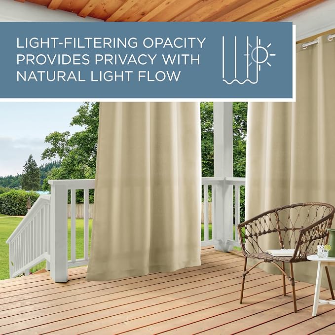 TOWN & COUNTRY BASICS Cabana Solid Heavyweight Indoor Outdoor Curtains - Image 9