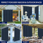 PureFit Outdoor Curtains for Patio Waterproof Weatherproof Outside Curtains | - Image 5