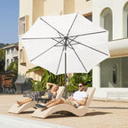 JEAREY 9FT Outdoor Patio Umbrella, Market Umbrella, Creamy-white | Outdoor - Image 4