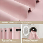 MIULEE Light Pink 100% Blackout Curtains - Image 7