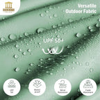 13 ft Large Double-Sided Patio Umbrella, Outdoor Umbrella, Mint | HERA'S PALACE - Image 5