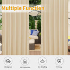 Easy-Going Outdoor Patio Curtains 2 Panels, 54x96 inch, Porch and Pergola - Image 5