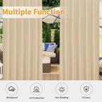 Easy-Going Outdoor Patio Curtains 2 Panels, 54x84 inch, Porch and Pergola - Image 5