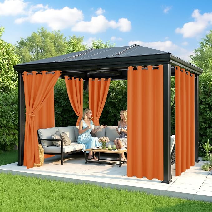 Patio Curtains Outdoor Waterproof, Privacy Drapes | Weatherproof & Sun Blocking - Image 4