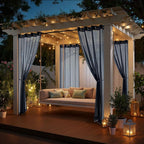MIULEE Navy Blue Outdoor Curtain - Image 5