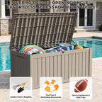 Outdoor Storage Box, 150 Gallon Waterproof Deck Box, Piston-Assisted Resin Trunk - Image 8
