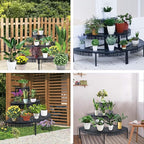 aboxoo 3-Tier Metal Plant Stand, Stair-Step Corner Shelf - Image 7