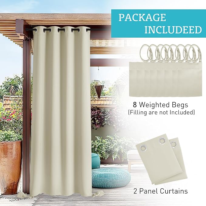 RYB HOME Extra Wide Outdoor Curtains - Image 6