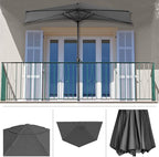 Half Umbrella Outdoor Patio Shade - 9 ft Patio Umbrella - Small Canopy - Image 7