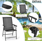 GIANTEX Set of 4 Patio Folding Chairs, Outdoor Chairs - Image 6