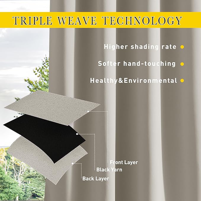 NICETOWN 2 PCs Waterproof Outdoor Curtains - Image 4