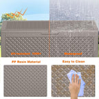 PatioZen 110 Gallon Deck Box Outdoor, Weatherproof Resin Patio Storage Box - Image 5