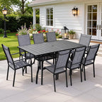 Patio Chairs Set of 8, Stackable Outdoor Dining Chairs, All Weather Breathable - Image 8