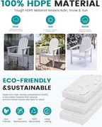 SERWALL HDPE Stackable Adirondack Chairs Set of 2, Space-Saving - Image 4