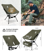 ONETIGRIS Tigerblade Camping Chair, Lightweight Folding Backpacking Hiking Chair - Image 3