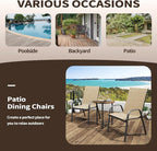 Patio Chairs Set of 8, Outdoor Stackable Dining Chairs - Image 9