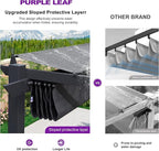 PURPLE LEAF Retractable Pergola 10' x 13' w/Double Canopy - Image 3