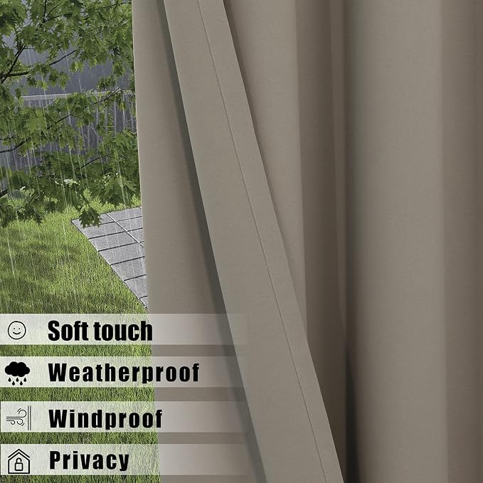 BONZER Waterproof Indoor/Outdoor Curtains - Image 4