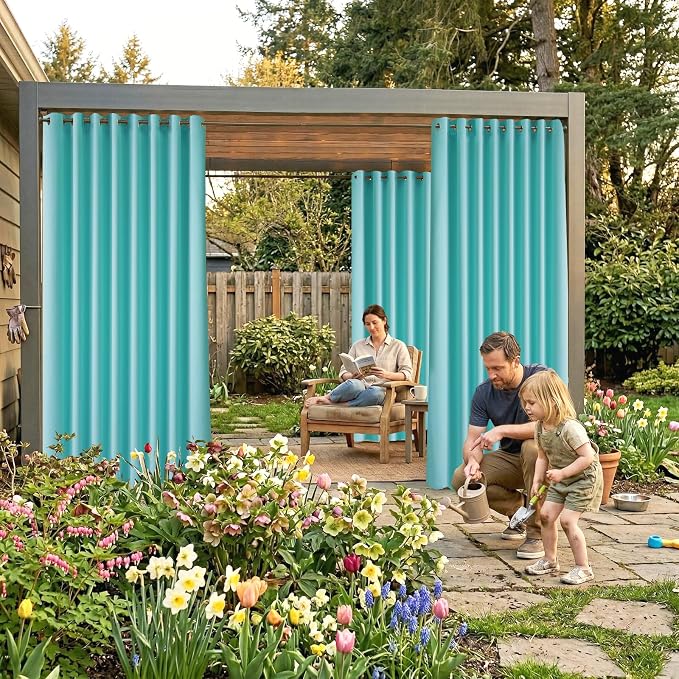 Waterproof Outdoor Curtain W105 x L84 - Image 2