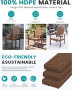 SERWALL HDPE Stackable Adirondack Chair, Space-Saving - Image 4