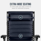 Best Choice Products Oversized Padded Zero Gravity Chair w/Canopy Headrest Cup - Image 5