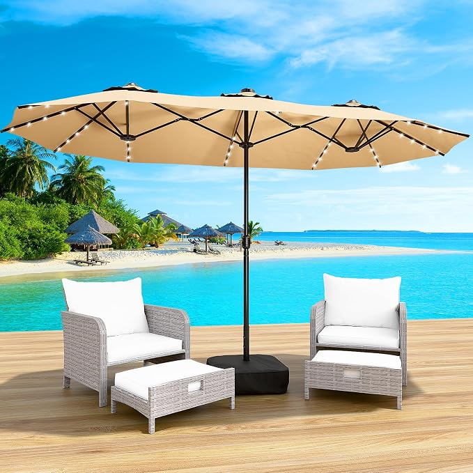 15FT Large Patio Patio Umbrella by Enjoyyourlife