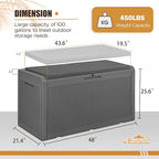 Devoko 100 Gallon Resin Waterproof Outdoor Storage Box - Image 6