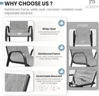 Patio Chairs Set of 6, Stackable Dining Chairs High Back, Breathable Seat - Image 7