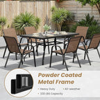 Stackable Patio Chairs Set of 2, Stackable Outdoor Dining Chair - Image 8