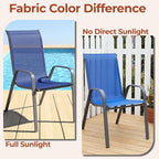 TLSUNNY Patio Chair, Outdoor Stackable Textilene Chairs Set of 6, - Image 4