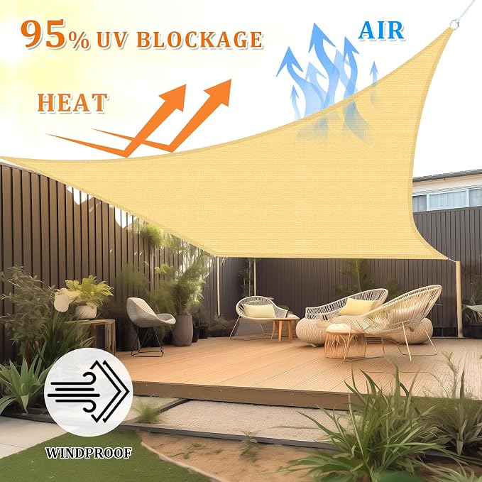 Shade&Beyond 10'x30' Sun Shade Sail Canopy Rectangle, UV Block Breathable - Image 2