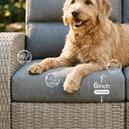 Oversized Wicker Outdoor Swivel Glider Recliner - Image 4
