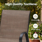 Patio Chairs Set of 6, Stackable Outdoor Chairs - Image 6