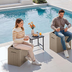 Devoko 30 Gallon Resin Deck Box 2 Pack Outdoor Indoor Waterproof Storage Box - Image 5