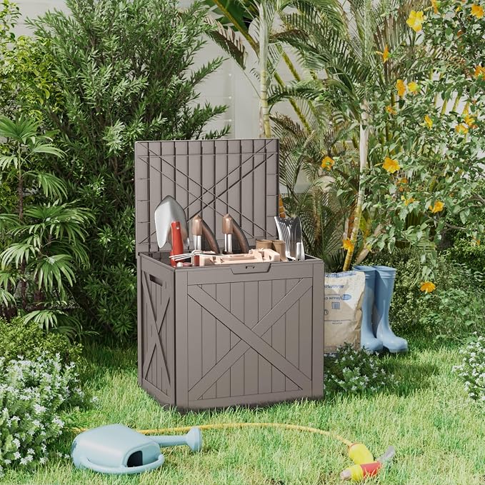 32 Gallon Deck Box, Waterproof Outdoor Storage Boxes - Image 3