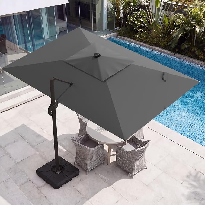 9x12 FT Patio Cantilever Umbrella by VEGOND