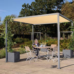 Eden's Decor Straight Flat-Edged Sun Shade Sail Rectangular 12' x 20' Beige - Image 6
