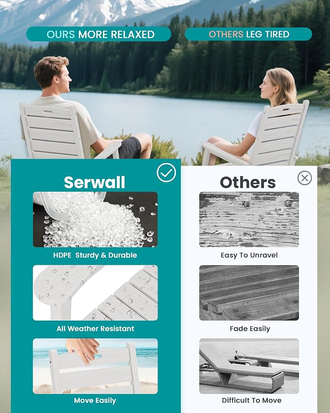 SERWALL HDPE Outdoor Rocking Chair - Image 7